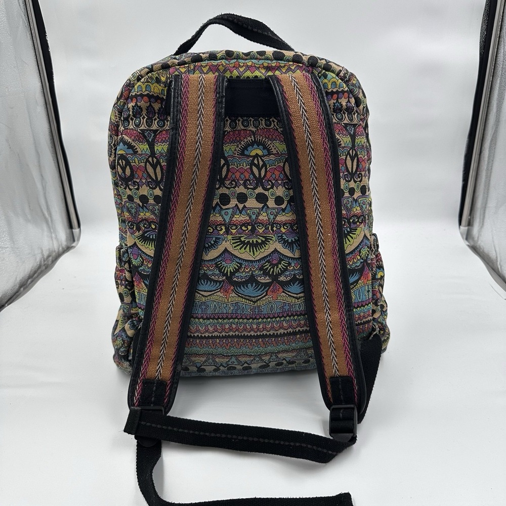 Sakroots Spirit Multicolor Geometric Backpack Zip Closure Pockets Adjustable - Picture 2 of 5